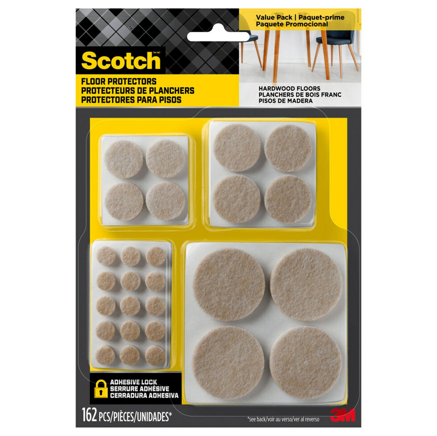 Scotch Beige Felt Pads Value Pack