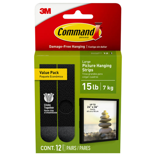 Command Large Picture Hang Strips - Black