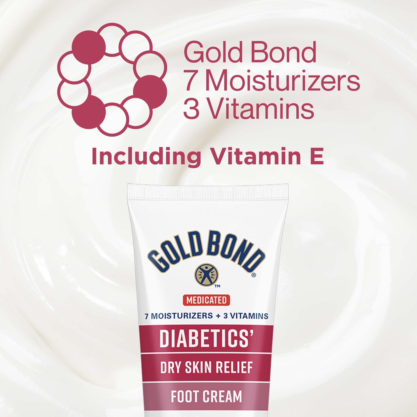 Gold Bond Medicated Diabetics' Dry Skin Relief Foot Cream Skin Protectant