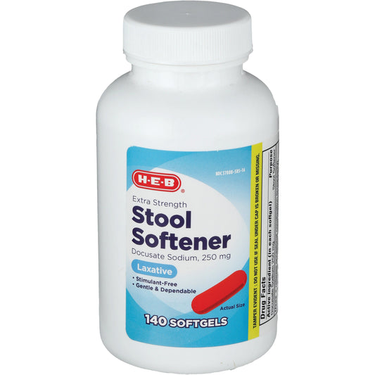 H-E-B Stool Softener Extra Strength  250 mg Softgels