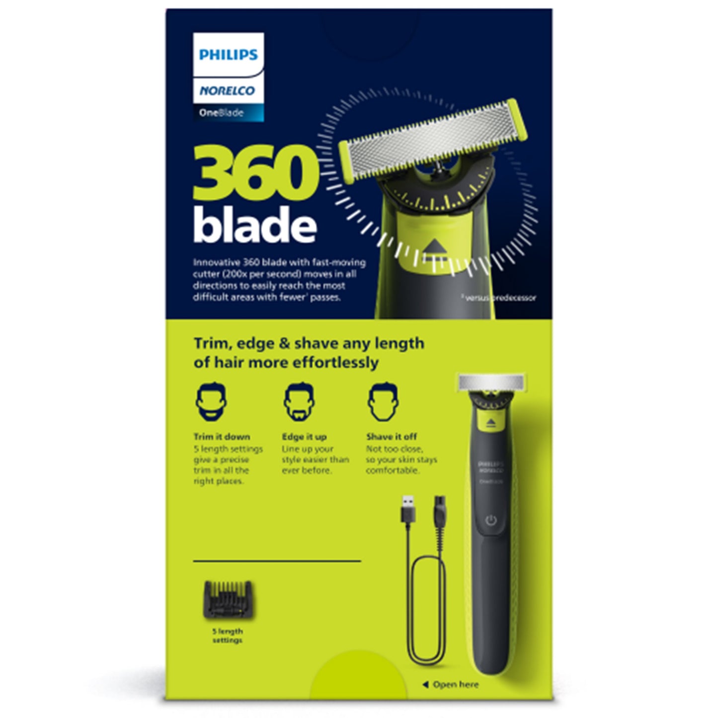 Philips Norelco OneBlade Pro 360 Facial Trimmer