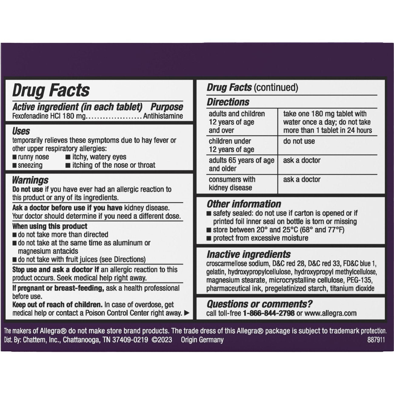 Allegra Adult 24 Hr Allergy Non-Drowsy Antihistamine Gelcaps