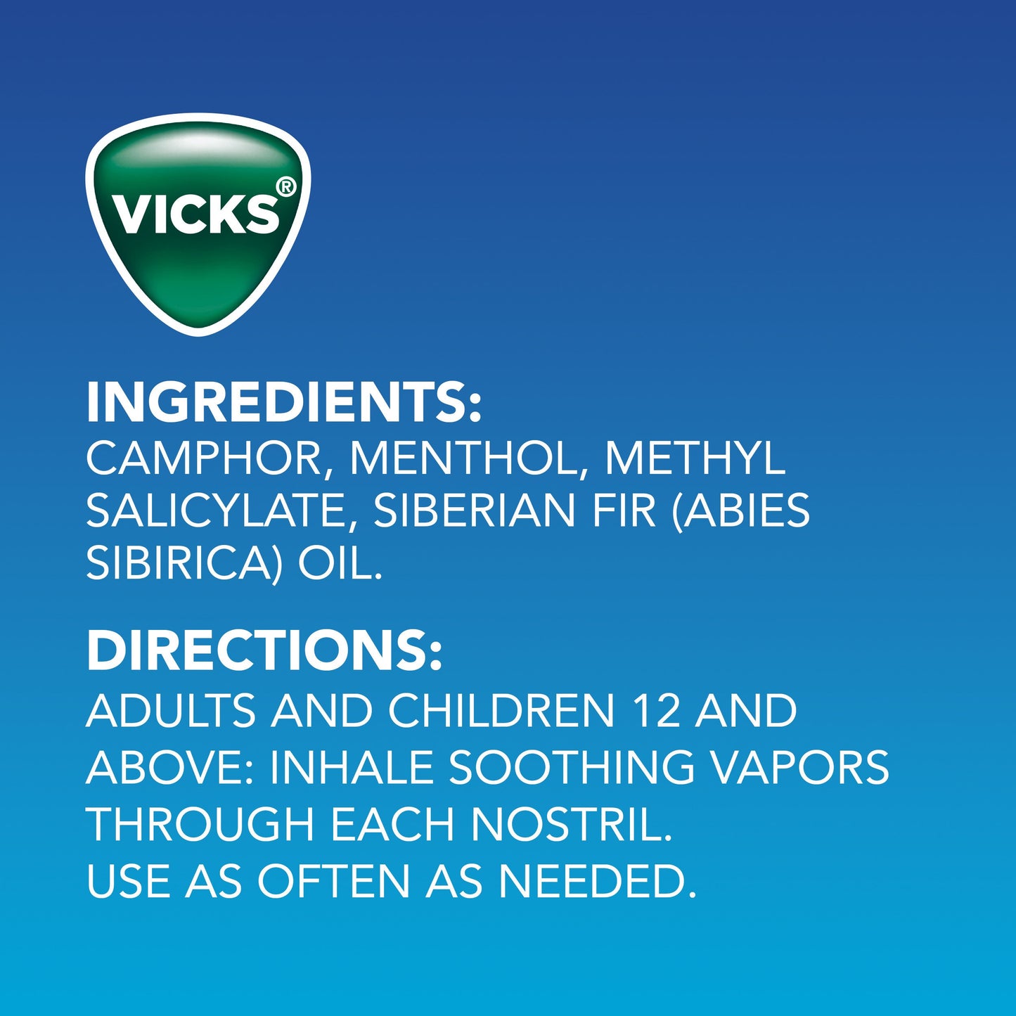 Vicks VapoInhaler, On-the-Go Portable Nasal Inhaler, Non-Medicated, Menthol Scent