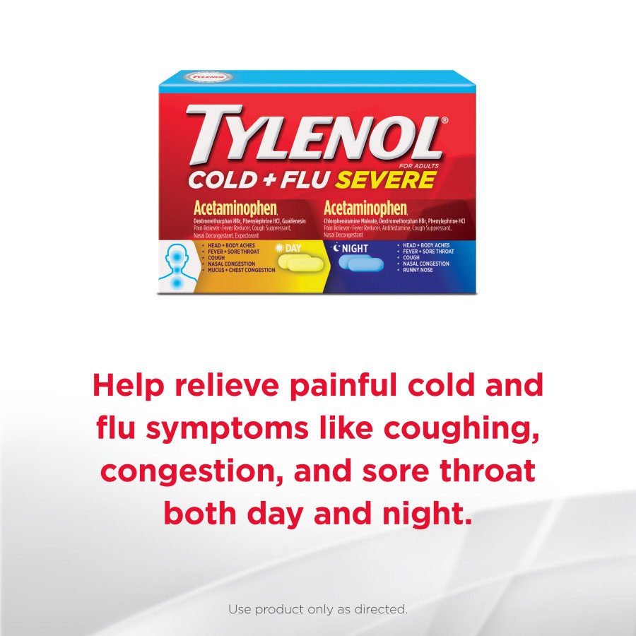Tylenol Cold Flu Severe Day & Night Caplets Combo Pack