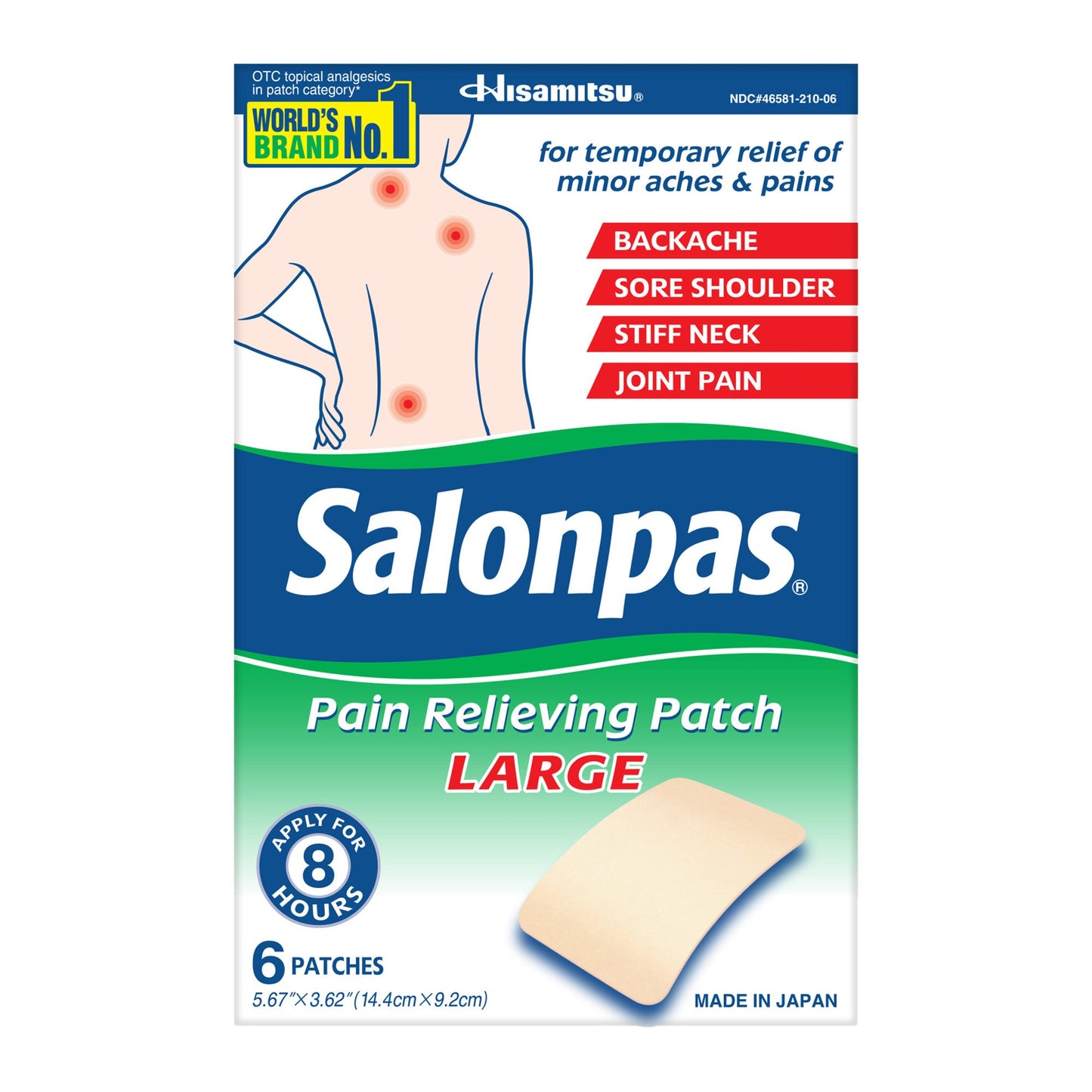 Salonpas Pain Relieving Patch, Large