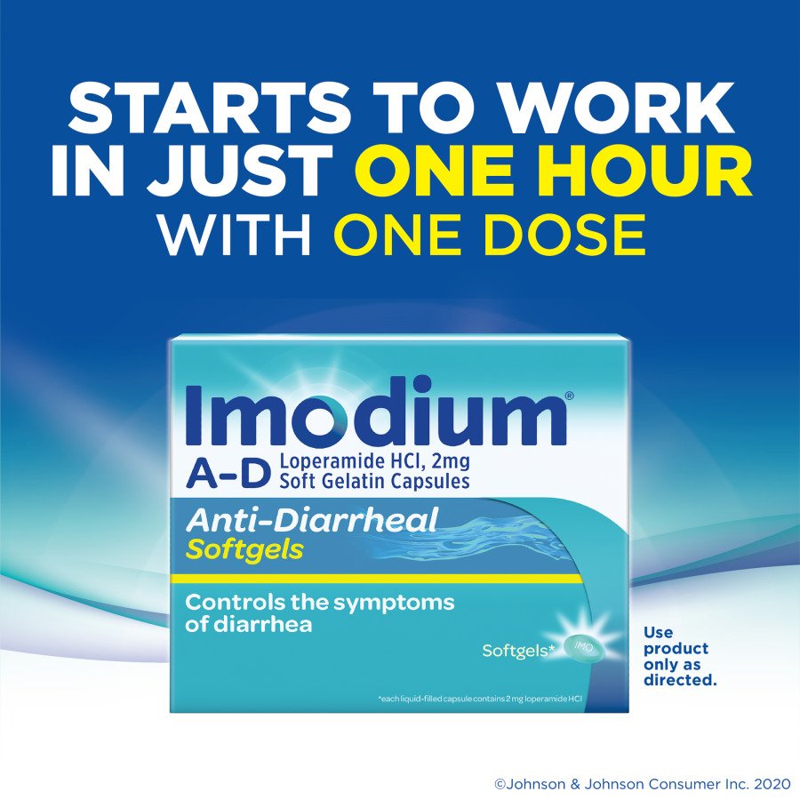 Imodium A-D Anti-Diarrheal Softgels with 2 mg Loperamide HCl