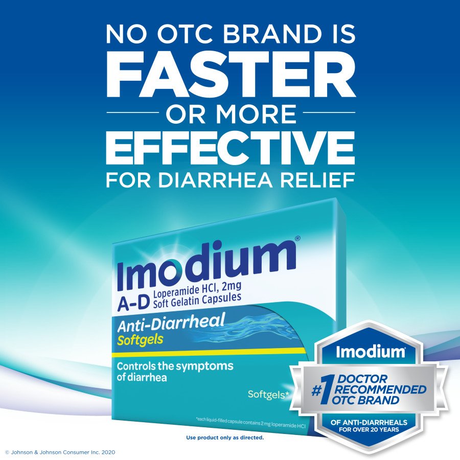 Imodium A-D Anti-Diarrheal Softgels with 2 mg Loperamide HCl