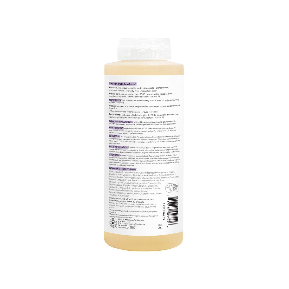 The Honest Company Calm Bubble Bath - Lavender