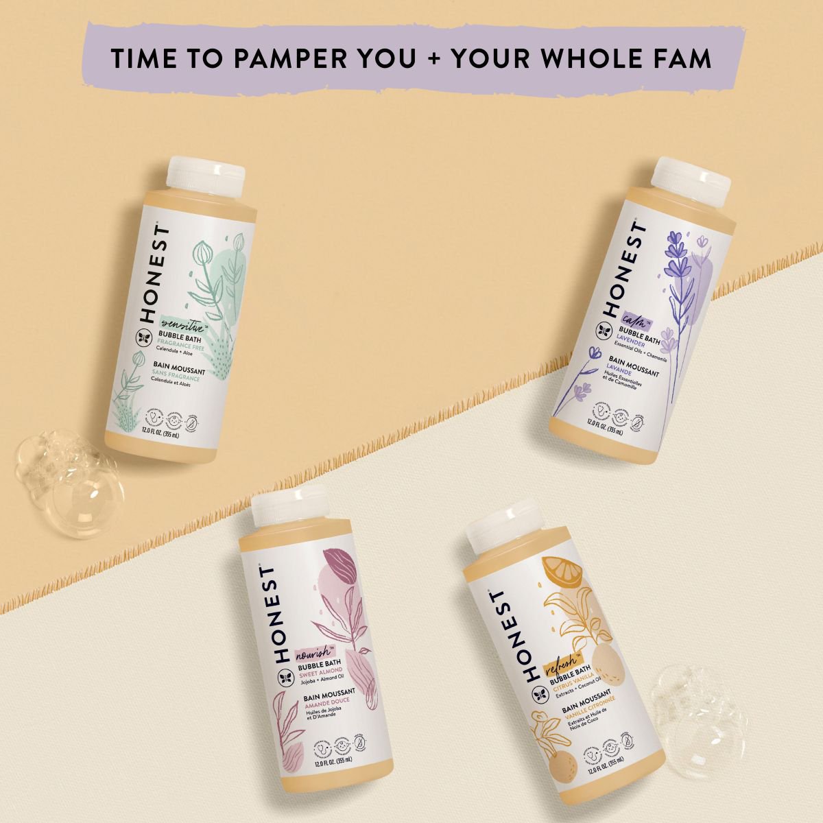 The Honest Company Calm Bubble Bath - Lavender