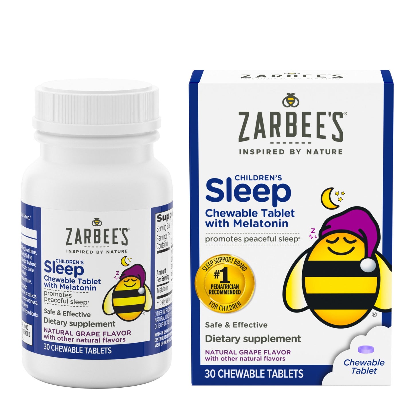 Zarbee's Kids Sleep with Melatonin Chewables - Grape