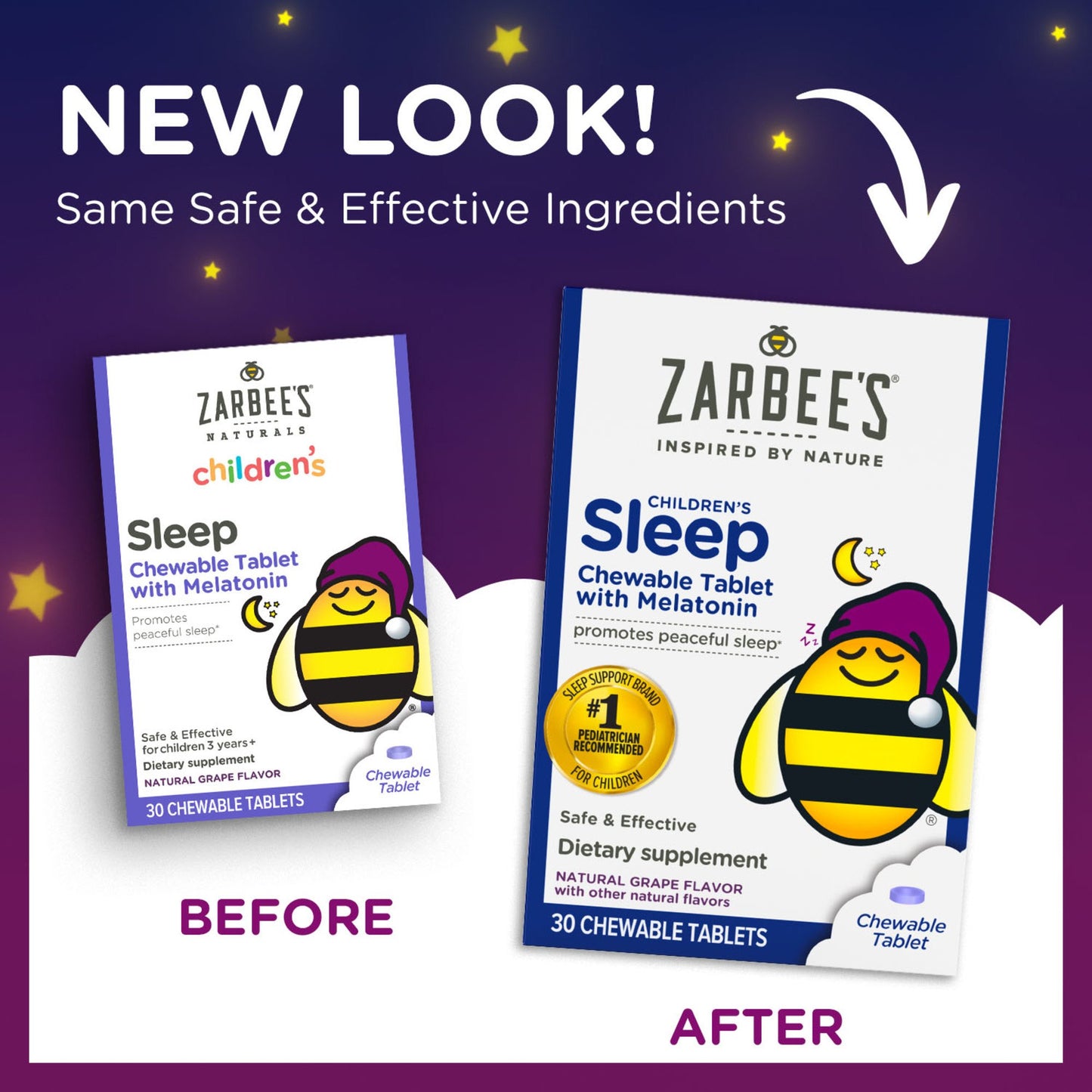 Zarbee's Kids Sleep with Melatonin Chewables - Grape