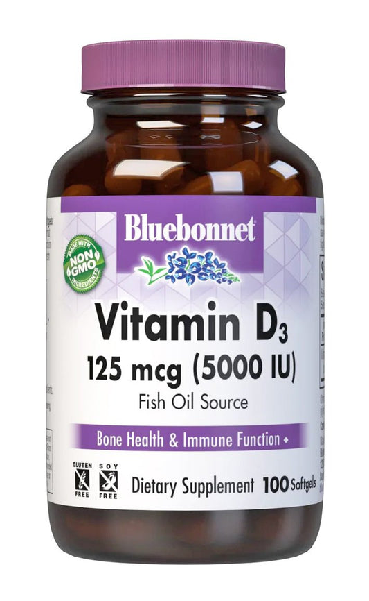 Bluebonnet Vitamin D3 5000 IU SoftGels