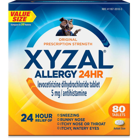 Xyzal 24 Hour Allergy Relief Prescription Strength Antihistamine Tablets
