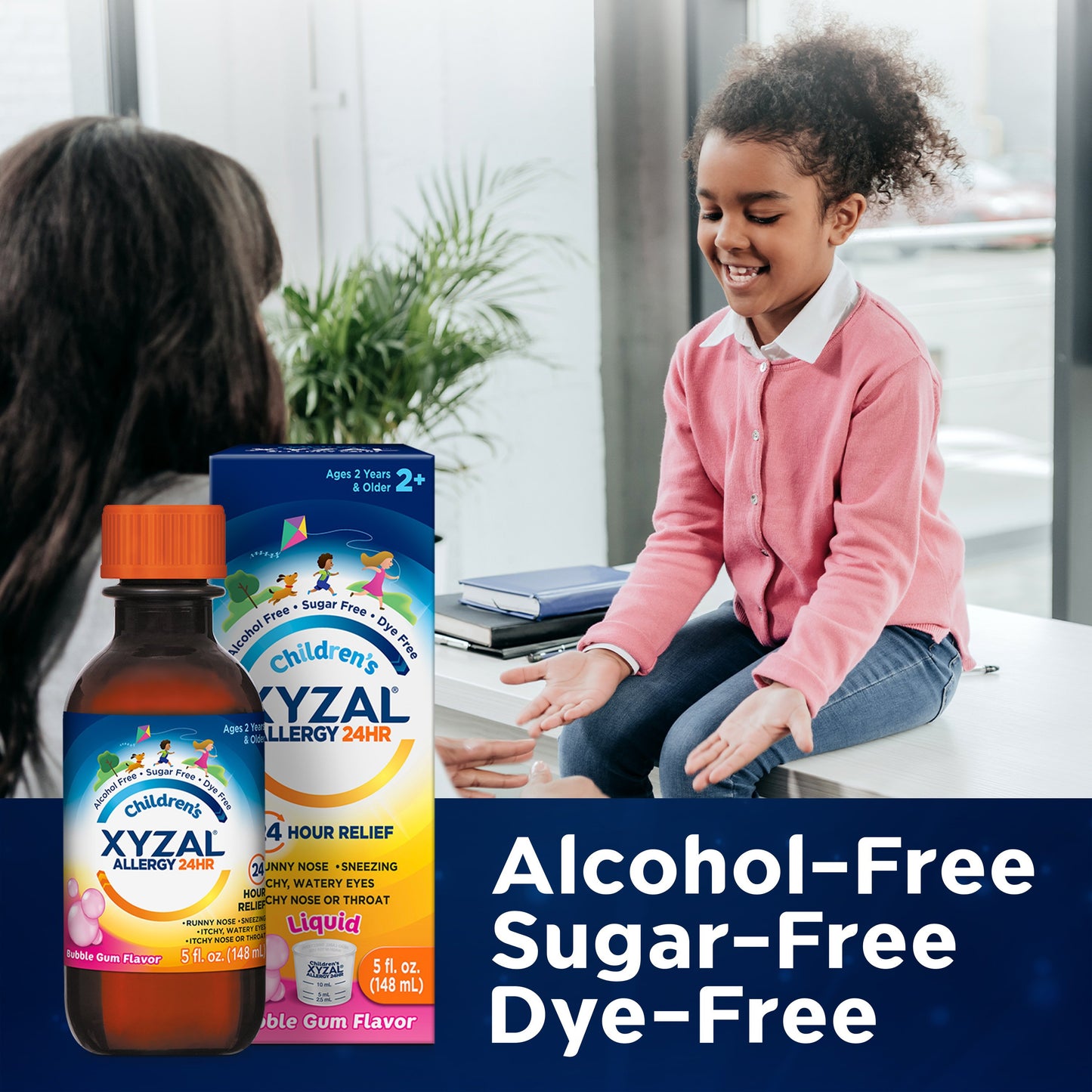 Xyzal Children's 24 Hour Allergy Relief Antihistamine Liquid - Bubble Gum