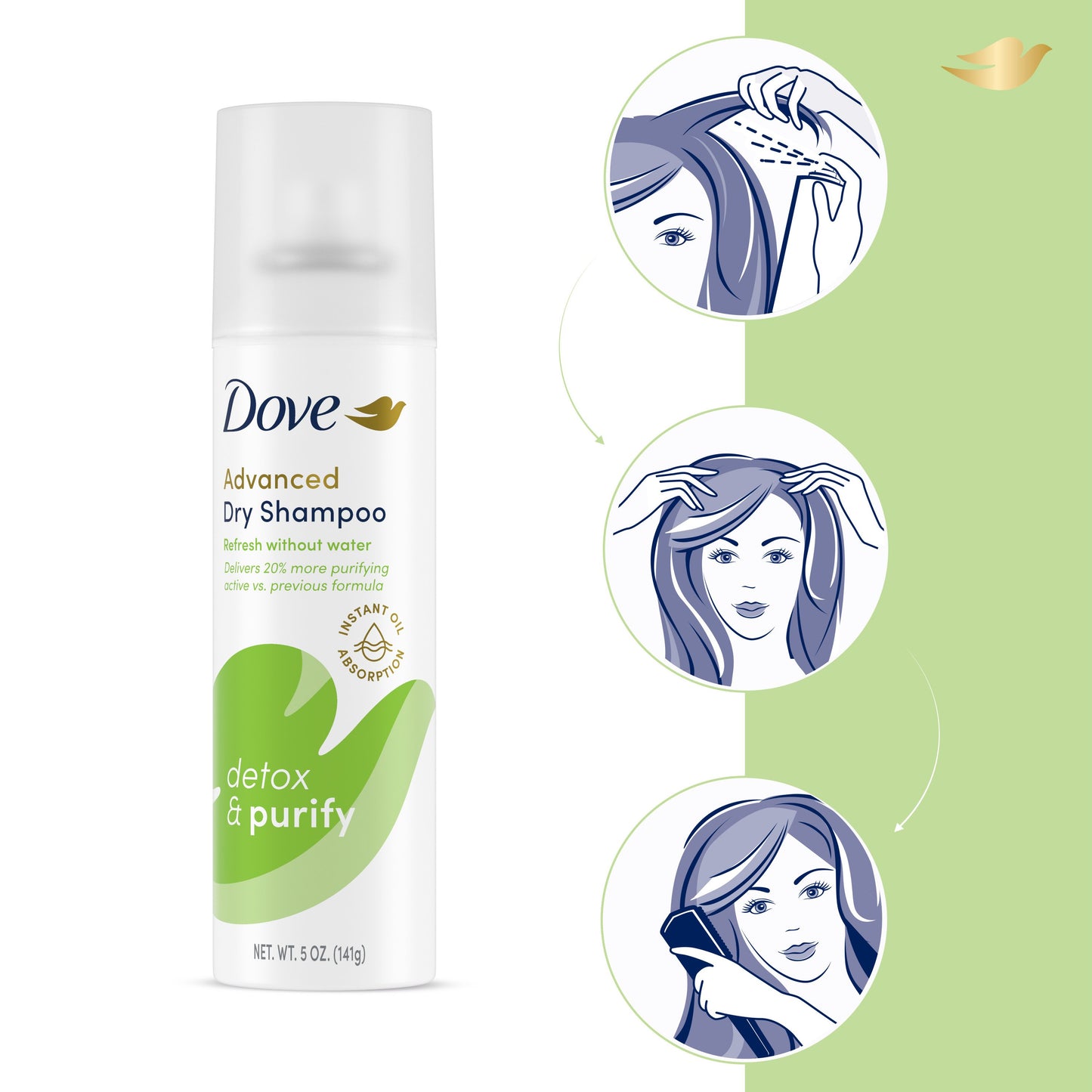 Dove Advanced Dry Shampoo - Detox & Purify