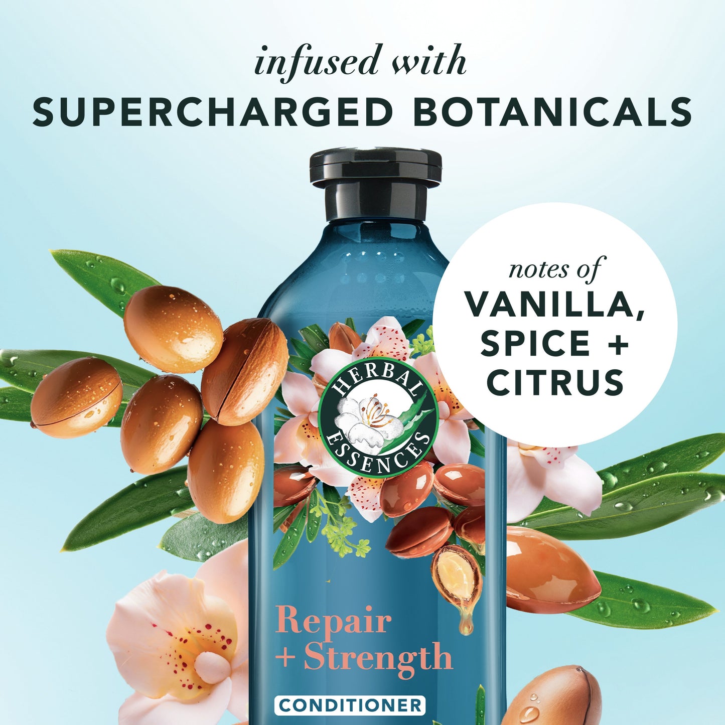 Herbal Essences Repair + Strength Argan Oil Conditioner, Paraben-Free, 13.5 fl oz