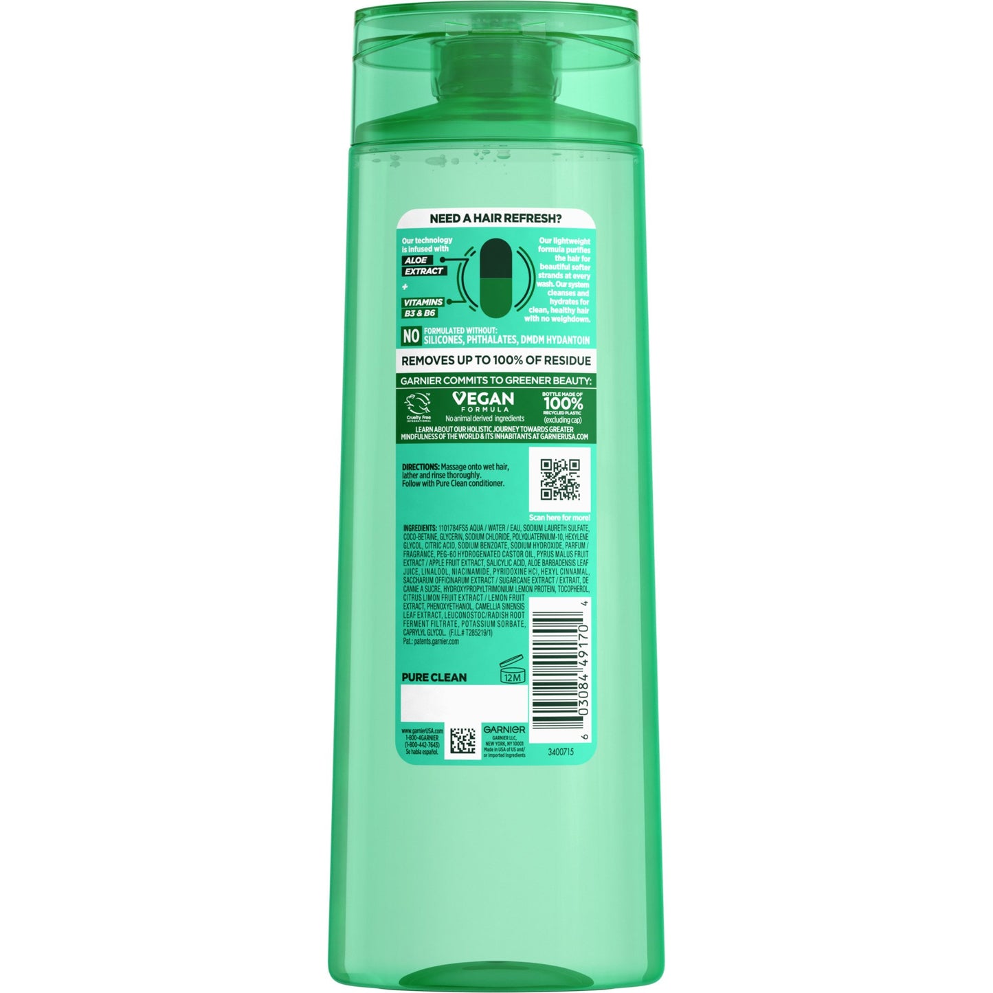 Garnier Fructis Pure Clean Purifying Shampoo