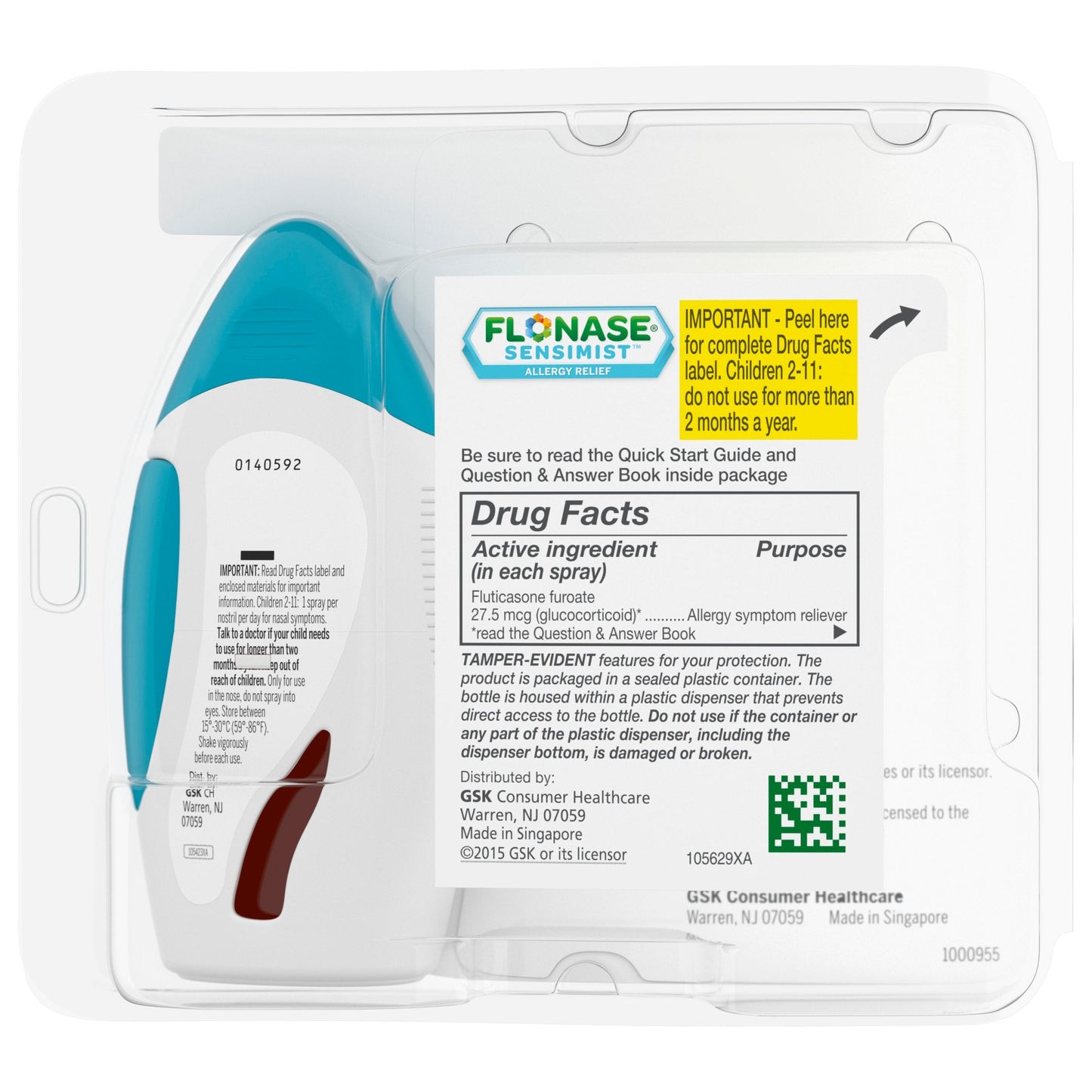 Flonase Sensimist Allergy Relief Nasal Spray for Non-Drowsy, 24-Hour Multi-Symptom Allergy Relief