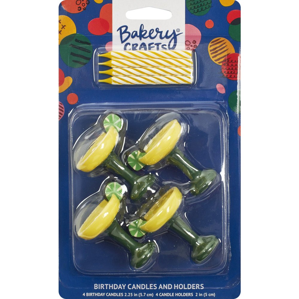 Bakery Crafts Margarita Birthday Candles & Holders