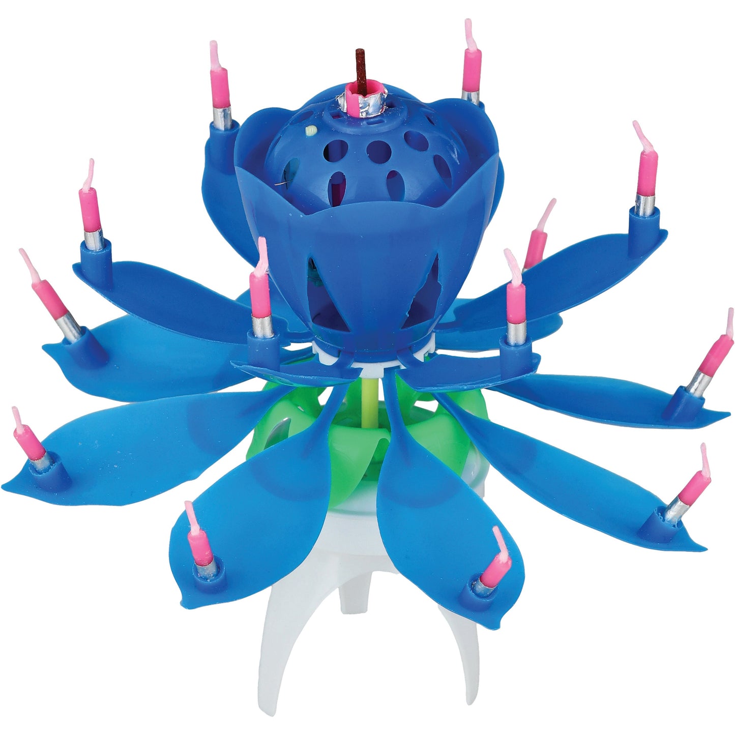 Lotus Candles Singing Birthday Candle - Blue