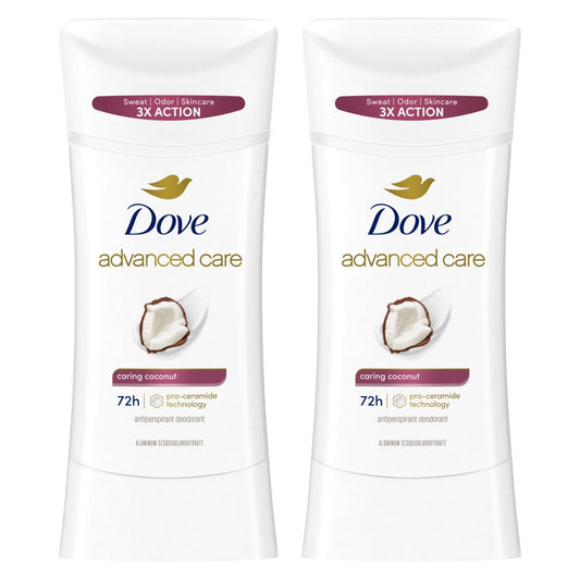 Dove Advanced Care Antiperspirant Solid Deodorant - Coconut, 2 pk