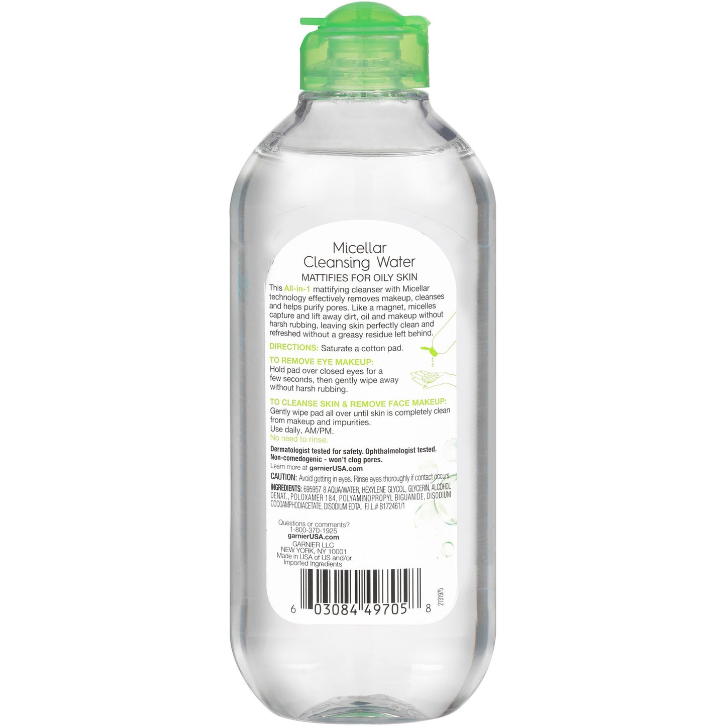 Garnier SkinActive Micellar Cleansing Water, For Oily Skin