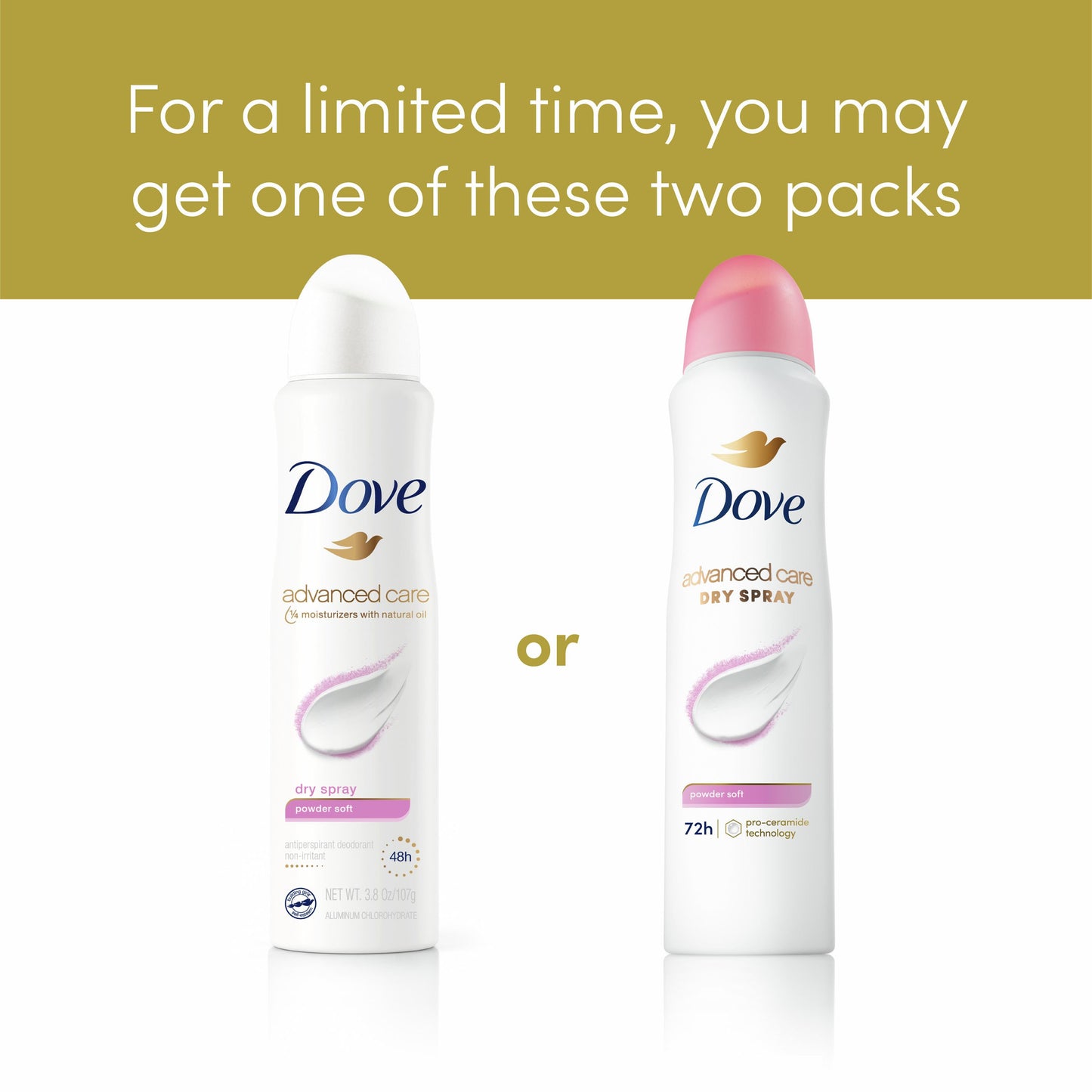 Dove Advanced Care Dry Spray Antiperspirant Deodorant - Powder Soft