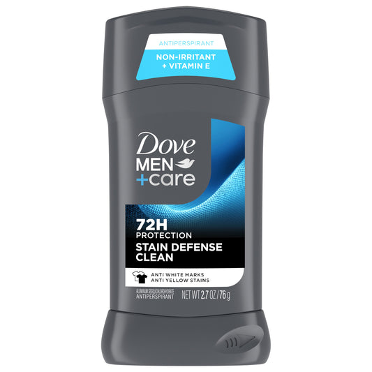Dove Men+Care 72 Hr Stain Defense Antiperspirant Deodorant Solid - Clean