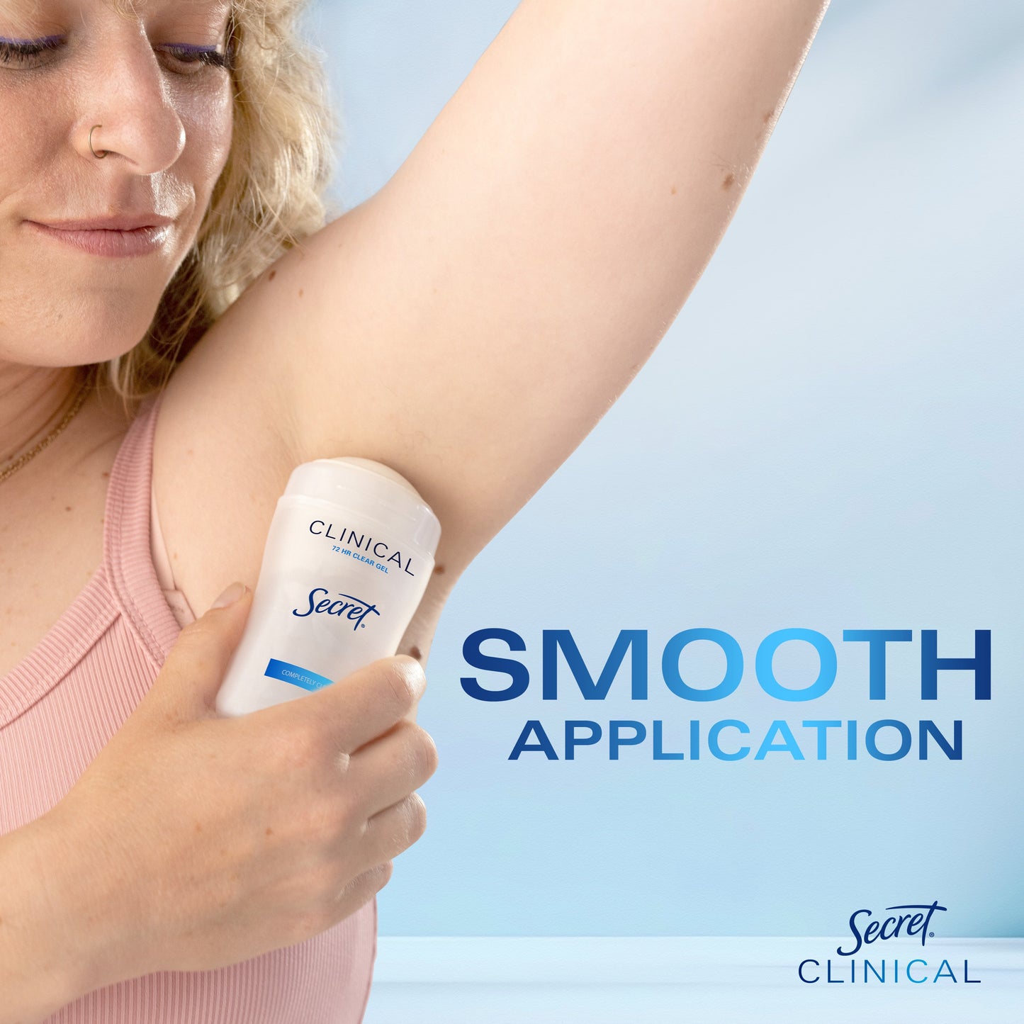 Secret Clinical Strength Clear Gel Antiperspirant and Deodorant for Women, Pro-Hyaluronic Acid Completely Clean