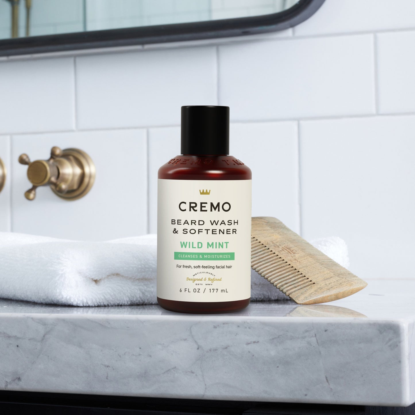 Cremo Beard Wash & Moisturizing Softener - Wild Mint