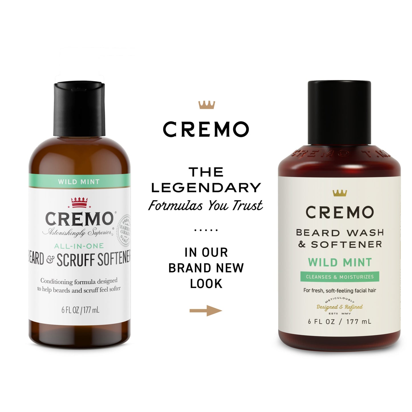 Cremo Beard Wash & Moisturizing Softener - Wild Mint