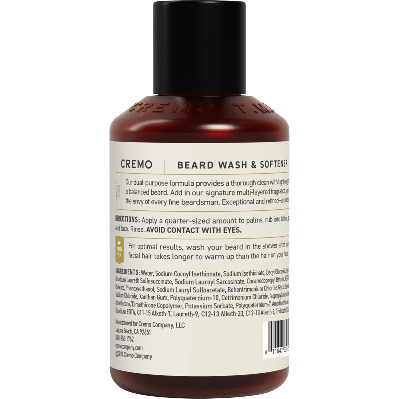 Cremo Beard Wash & Moisturizing Softener - Wild Mint