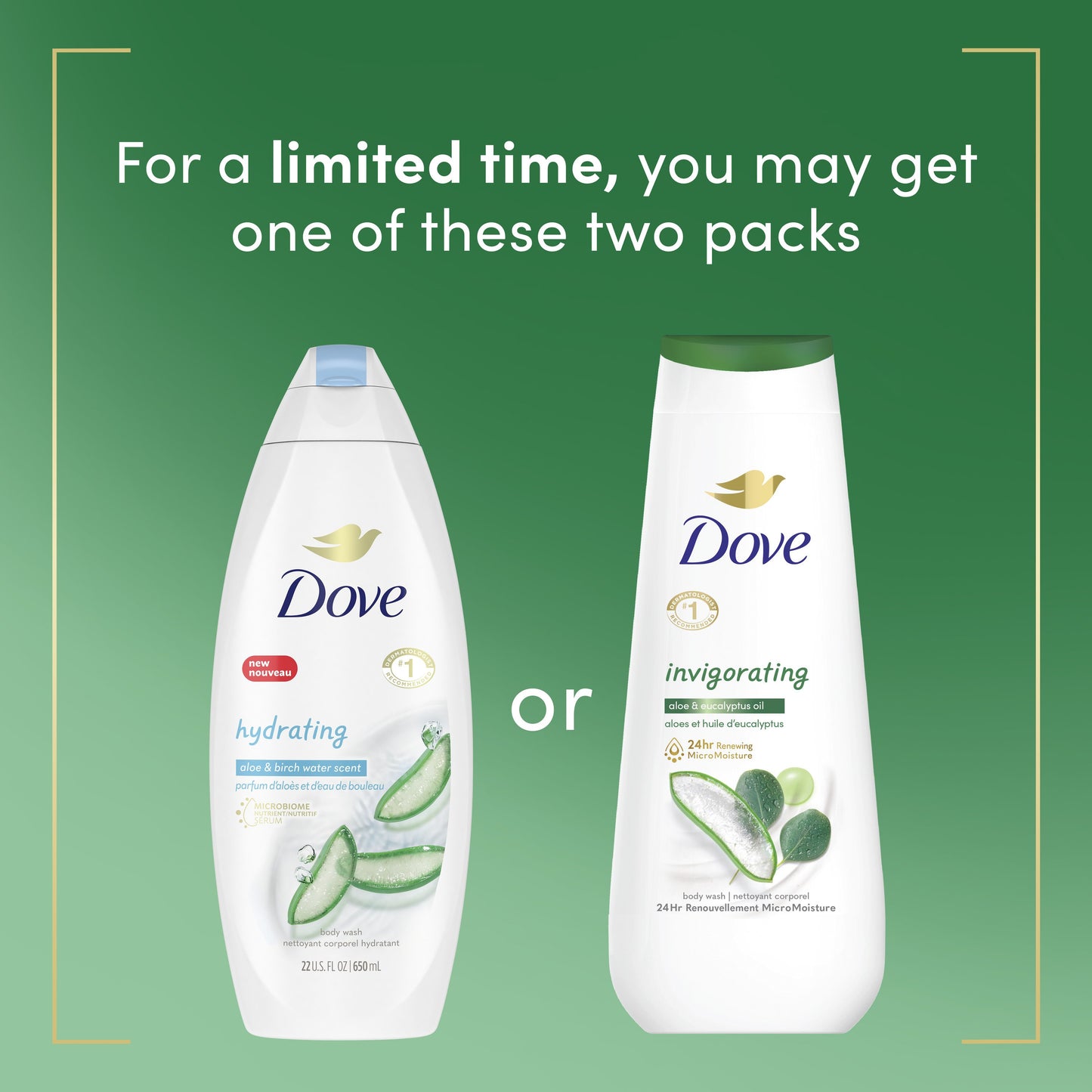 Dove Invigorating Body Wash - Aloe & Eucalyptus Oil