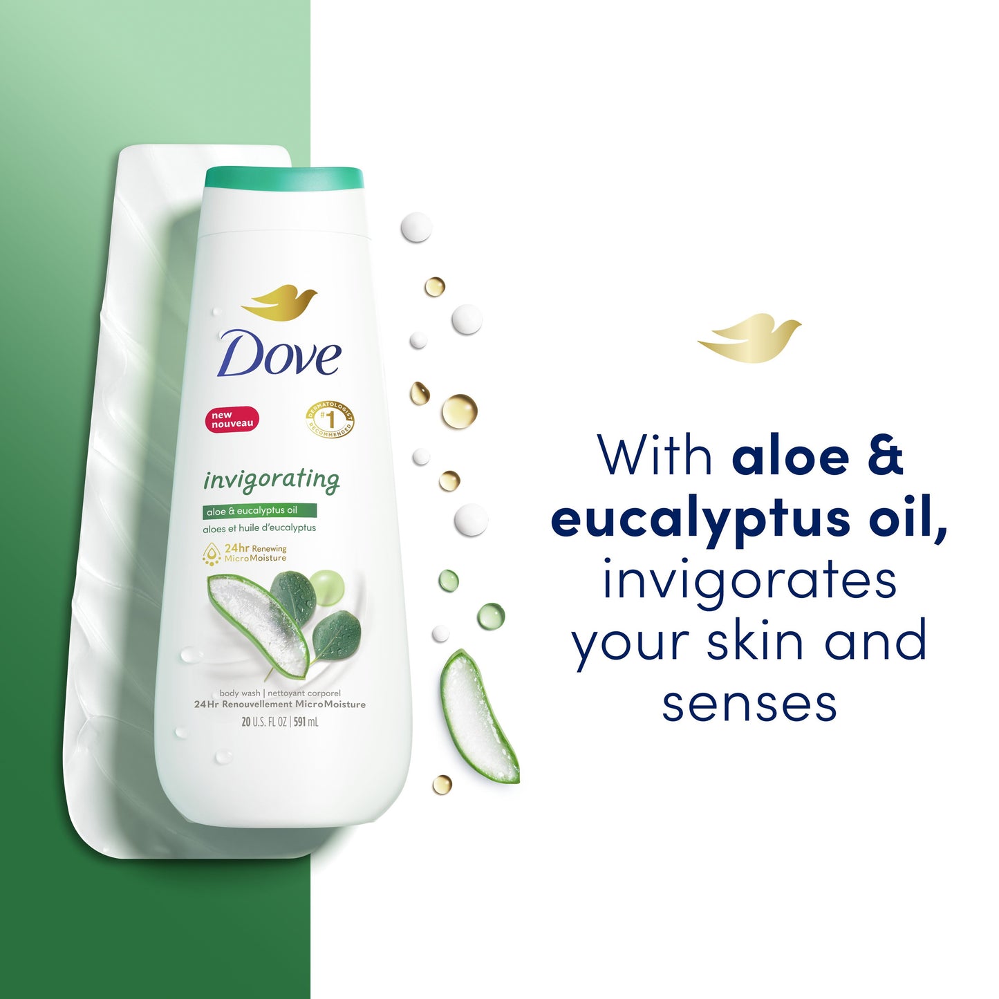 Dove Invigorating Body Wash - Aloe & Eucalyptus Oil
