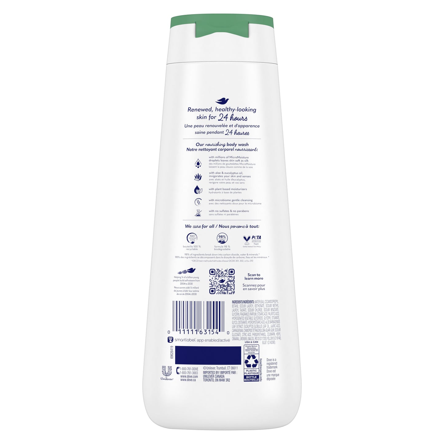 Dove Invigorating Body Wash - Aloe & Eucalyptus Oil