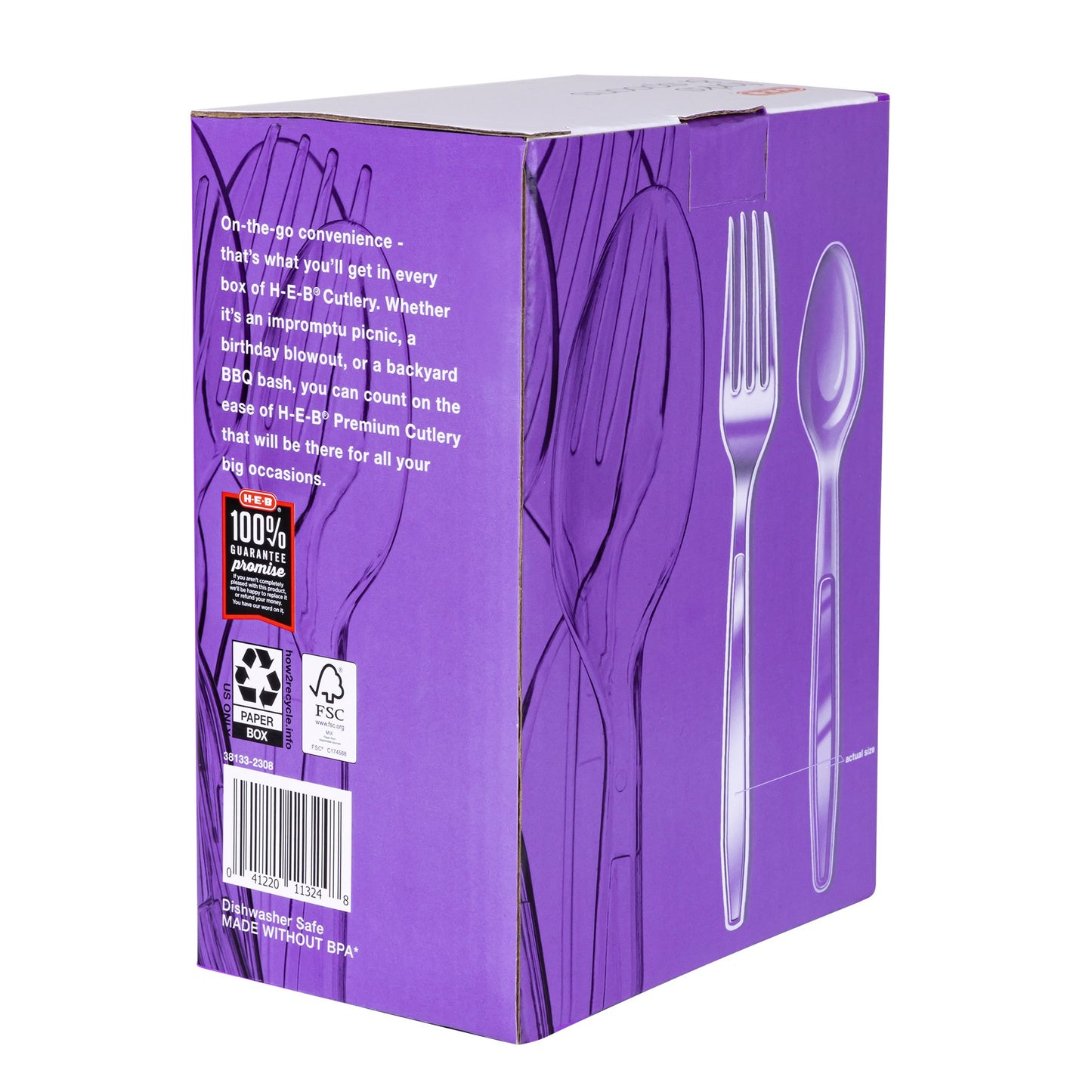 H-E-B Plastic Forks & Spoons Combo Pack - Clear