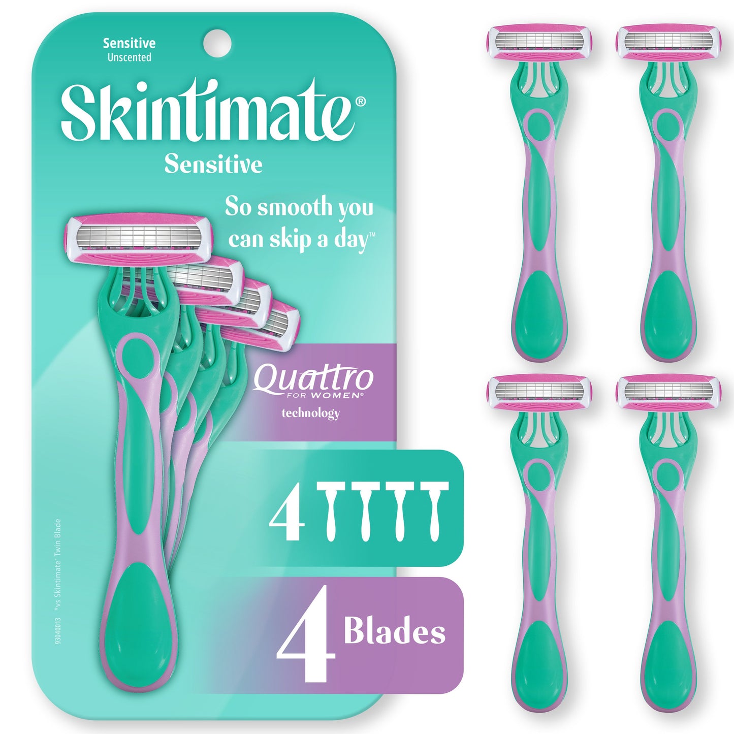 Skintimate Sensitive Skin 4-Blade Disposable Razor
