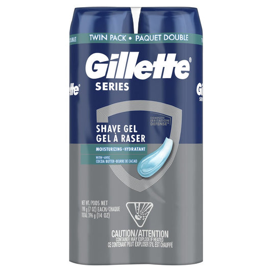 Gillette Series Shave Gel Twin Pack -  Moisturizing