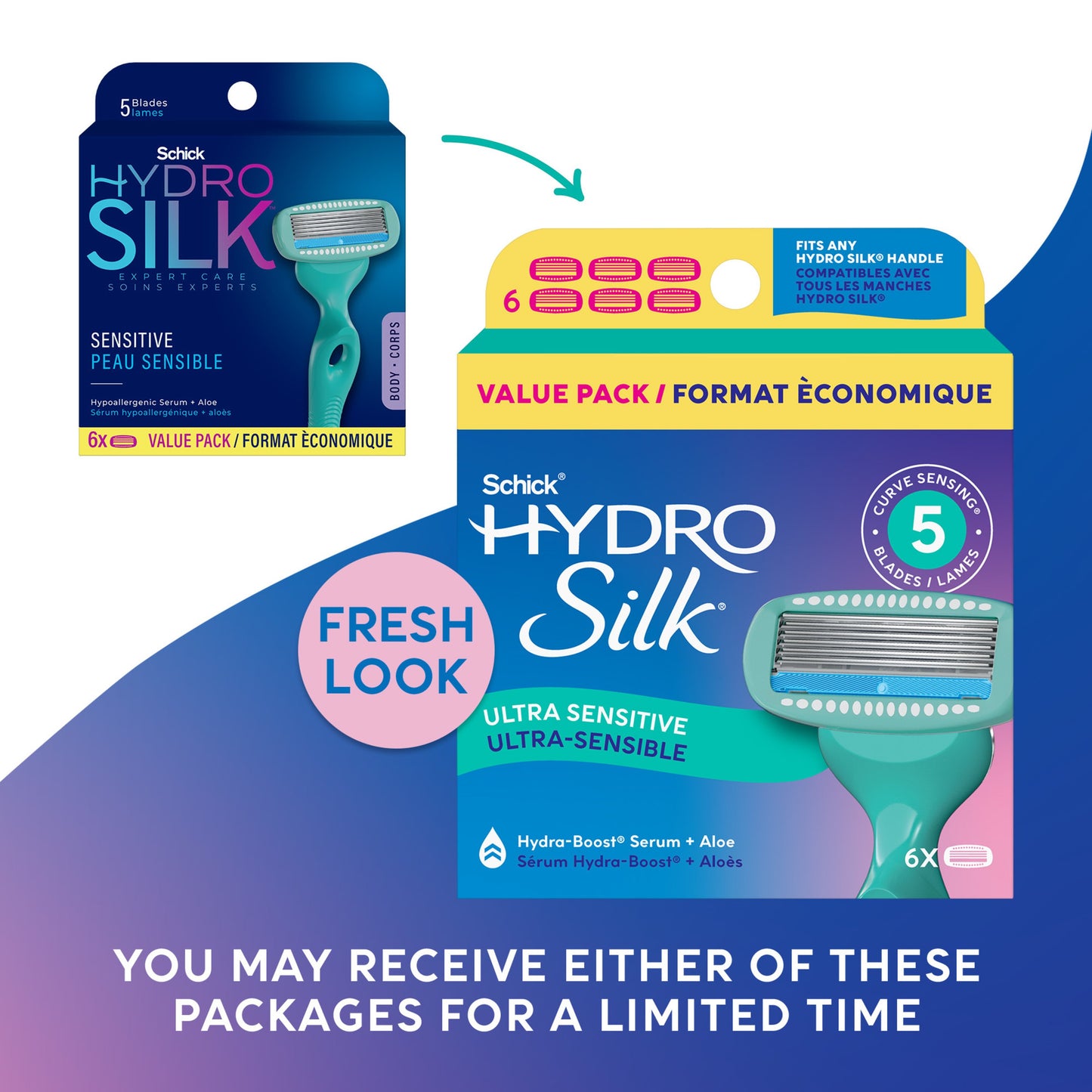 Schick Hydro Silk Schick Hydro Silk Sensitive Womens Razor Refills, 5-Blade Razors for Women Sensitive Skin