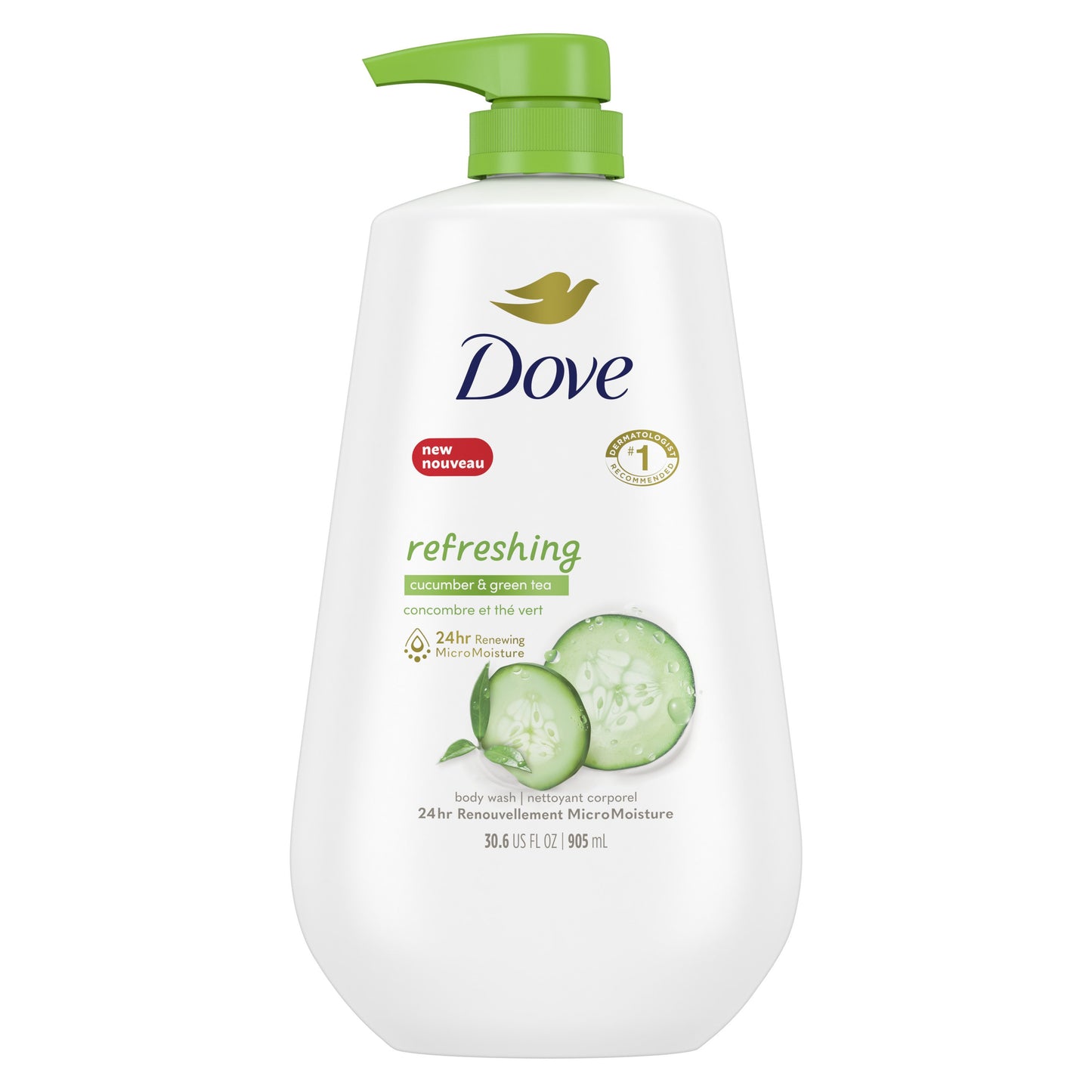 Dove Refreshing Body Wash with Pump - Cucumber & Green Tea