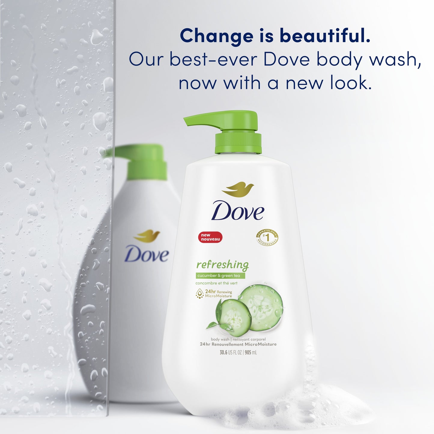 Dove Refreshing Body Wash with Pump - Cucumber & Green Tea