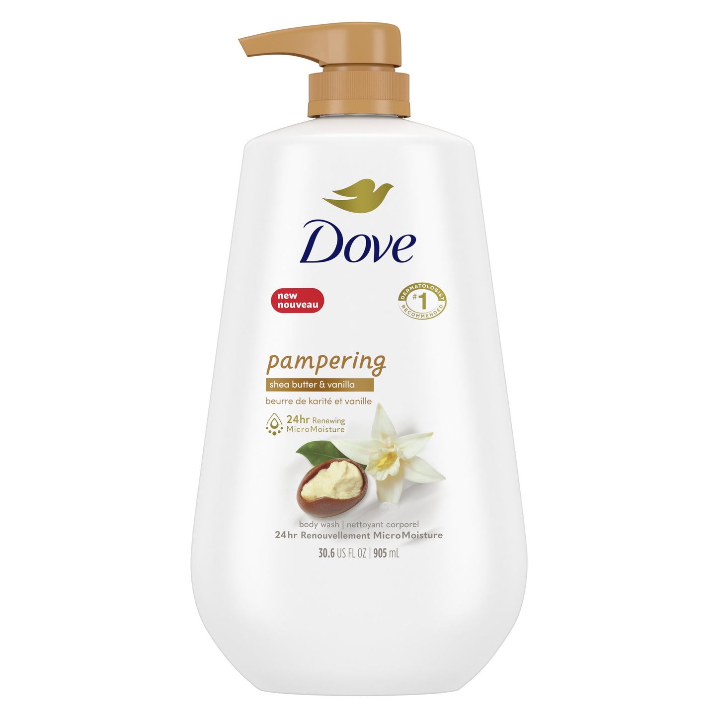 Dove Pampering Body Wash with Pump - Shea Butter & Vanilla