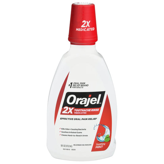 Orajel For Toothache Double Medicated Rinse