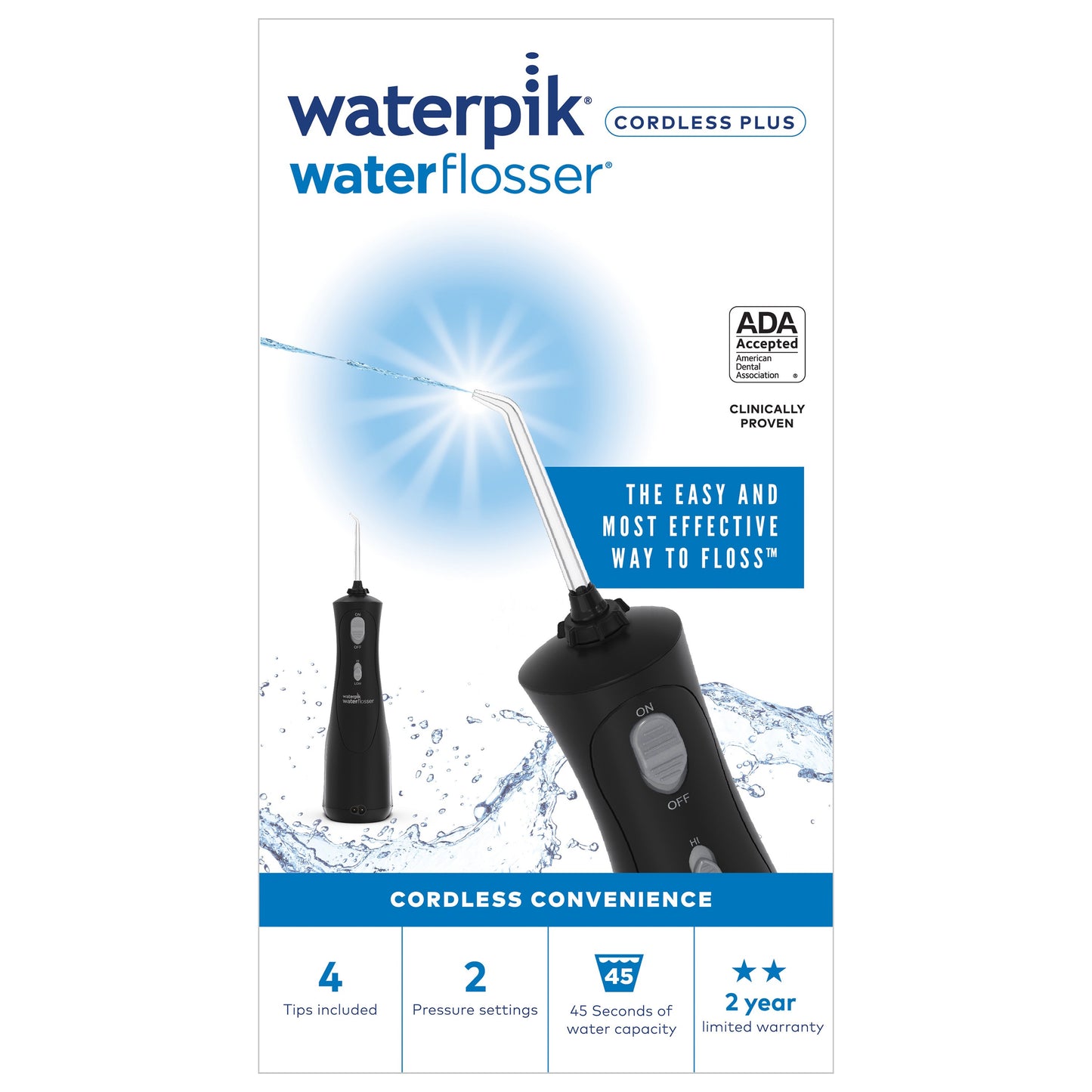 Waterpik Cordless Plus Water Flosser Black