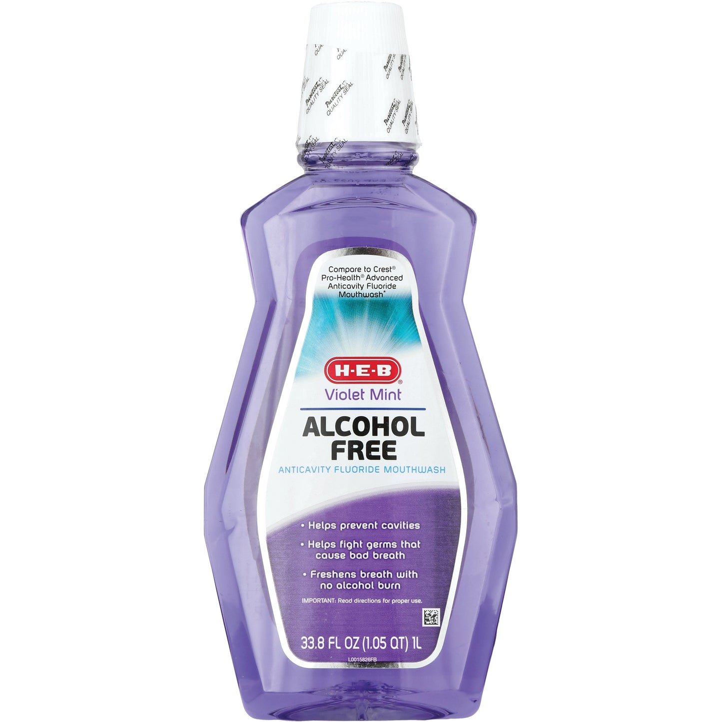 H-E-B Alcohol Free Mouth Rinse - Violet Mint