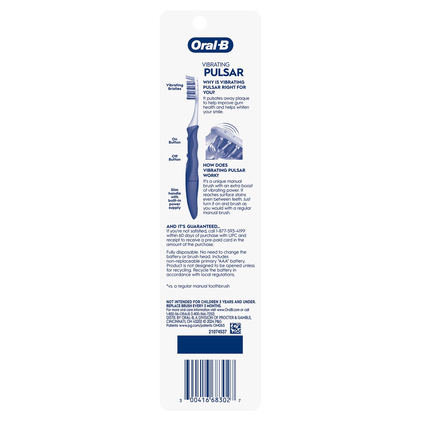 Oral-B Pulsar Expert Clean Battery Toothbrushes Medium