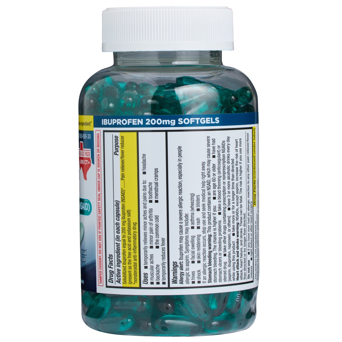 H-E-B Ibuprofen Pain Relief & Fever Reducer 200 mg Softgels