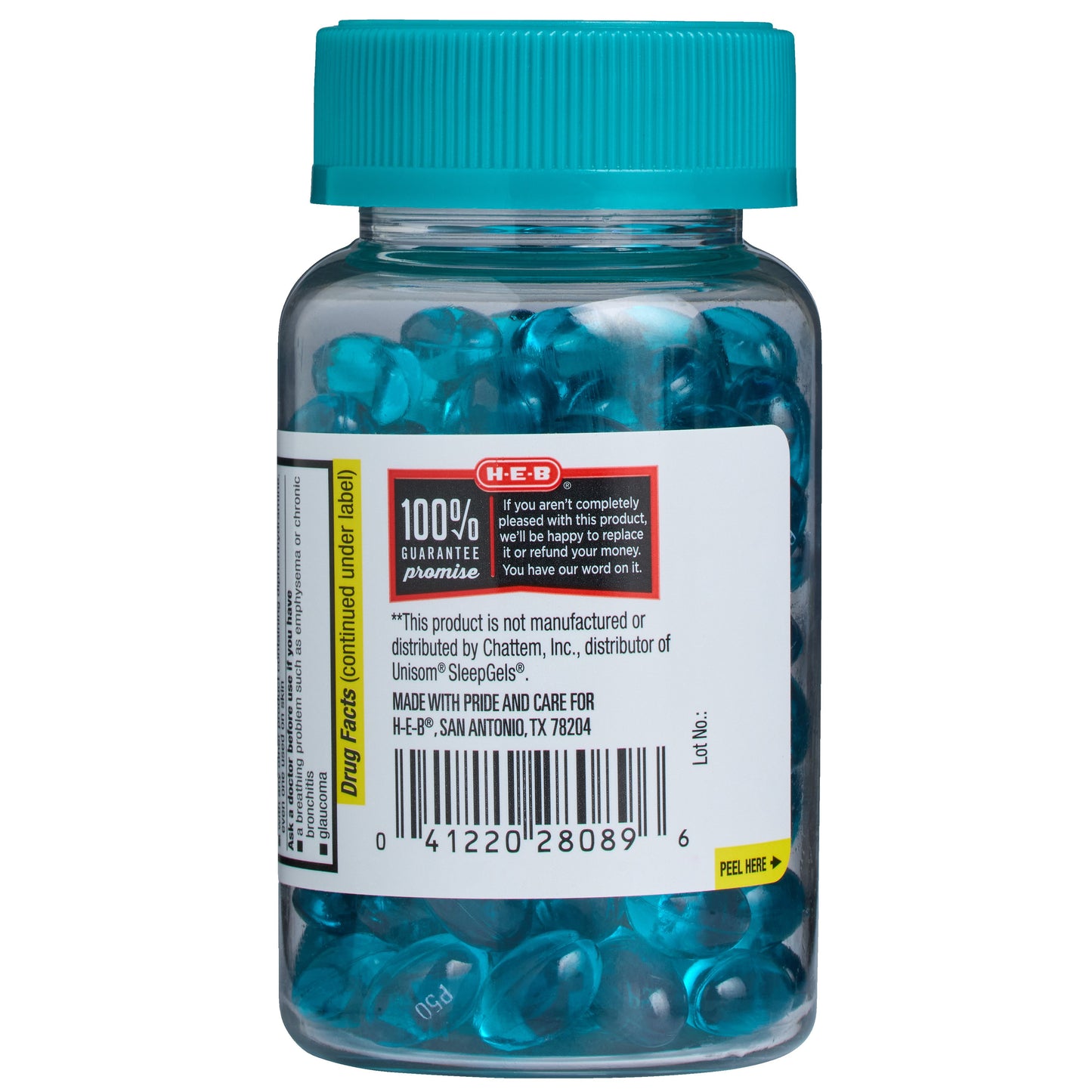 H-E-B Diphenhydramine Nighttime Sleep-Aid Softgels – 50 mg