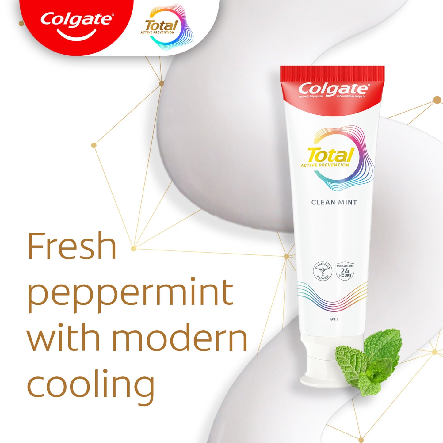 Colgate Total Toothpaste - Clean Mint, 2pk