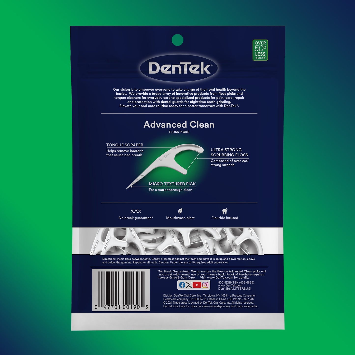 DenTek Triple Clean Advanced Clean Floss Picks